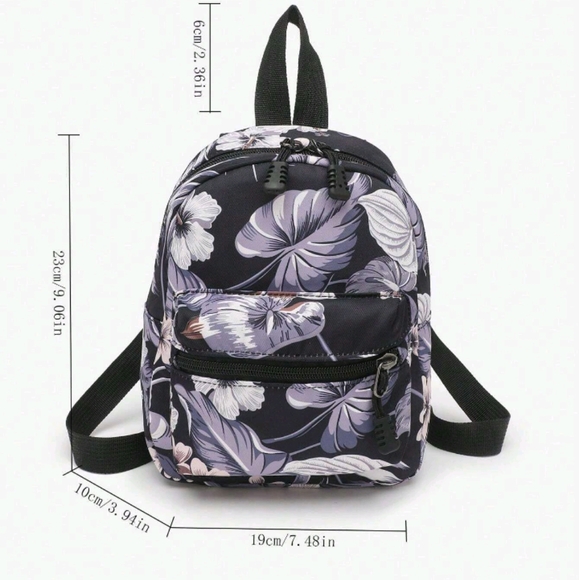 Floral Black Backpack - Picture 2 of 4